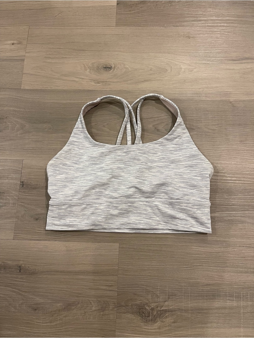 lululemon athletica Heather Gray Strappy Sports Bra longline